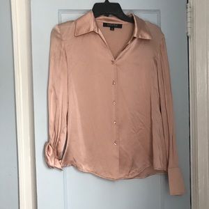100% silk baby pink top